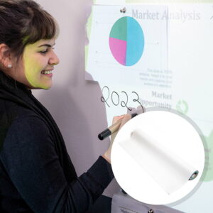 Magnetic projector screen whiteboard wallpaper