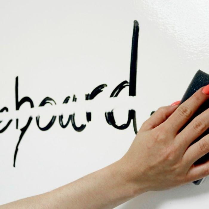 See how easy it is to wipe away whiteboard marker from Whiteboard Paint Wall