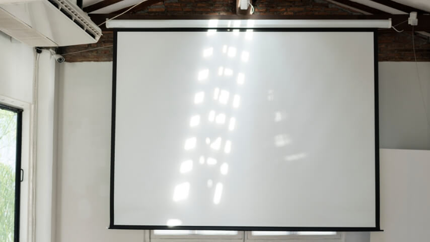 Projector hotspotting on traditional Screen